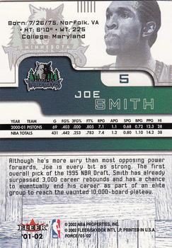 2001-02 Fleer Force #5 Joe Smith Back
