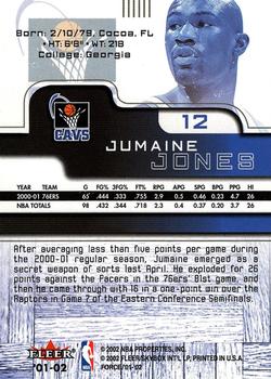 2001-02 Fleer Force #12 Jumaine Jones Back