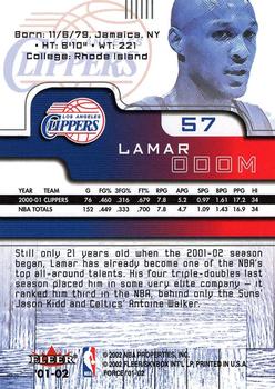 2001-02 Fleer Force #57 Lamar Odom Back