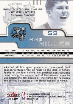 2001-02 Fleer Force #59 Mike Miller Back