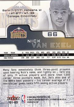 2001-02 Fleer Force #66 Nick Van Exel Back