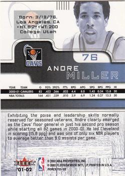 2001-02 Fleer Force #76 Andre Miller Back