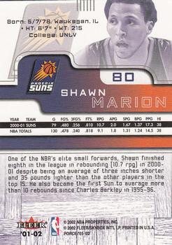 2001-02 Fleer Force #80 Shawn Marion Back