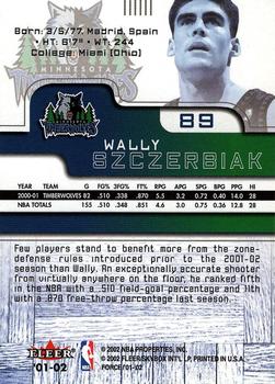 2001-02 Fleer Force #89 Wally Szczerbiak Back