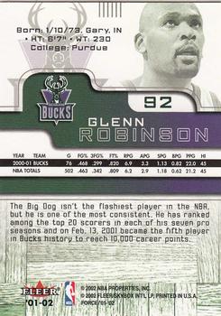2001-02 Fleer Force #92 Glenn Robinson Back