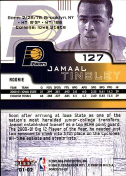 2001-02 Fleer Force #127 Jamaal Tinsley Back