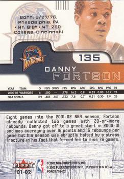 2001-02 Fleer Force #135 Danny Fortson Back