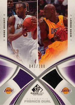 2005-06 SP Game Used - Authentic Fabrics Dual #AF2-BO Kobe Bryant / Lamar Odom Front