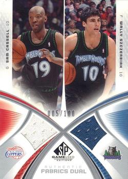 2005-06 SP Game Used - Authentic Fabrics Dual #AF2-CS Sam Cassell / Wally Szczerbiak Front