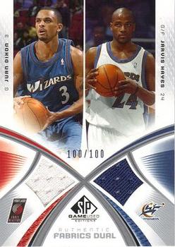2005-06 SP Game Used - Authentic Fabrics Dual #AF2-DH Juan Dixon / Jarvis Hayes Front