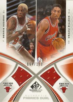 2005-06 SP Game Used - Authentic Fabrics Dual #AF2-RP Dennis Rodman / Scottie Pippen Front
