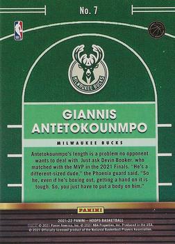 2021-22 Hoops - High Court #7 Giannis Antetokounmpo Back
