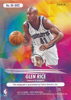 2021-22 Hoops - Hoops Ink #HI-GRC Glen Rice Back
