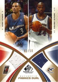 2005-06 SP Game Used - Authentic Fabrics Dual Gold #AF2-DH Juan Dixon / Jarvis Hayes Front