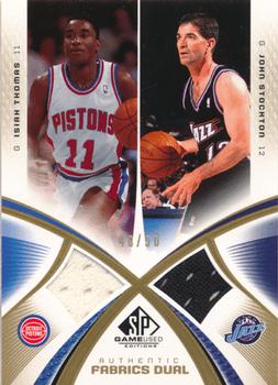 2005-06 SP Game Used - Authentic Fabrics Dual Gold #AF2-TS Isiah Thomas / John Stockton Front