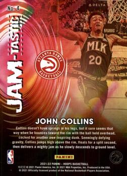 2021-22 Hoops - JAM-tastic #4 John Collins Back