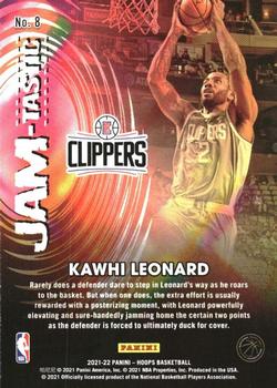 2021-22 Hoops - JAM-tastic #8 Kawhi Leonard Back