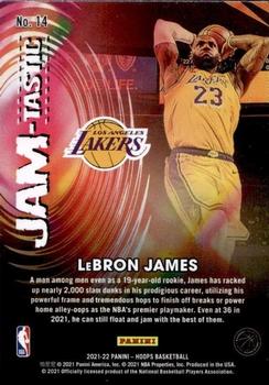 2021-22 Hoops - JAM-tastic #14 LeBron James Back