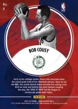 2021-22 Hoops - Legends of the Ball #4 Bob Cousy Back