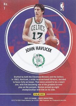 2021-22 Hoops - Legends of the Ball #7 John Havlicek Back