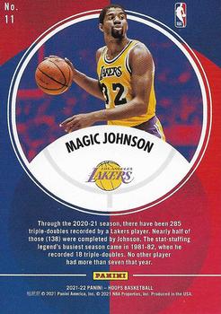 2021-22 Hoops - Legends of the Ball #11 Magic Johnson Back