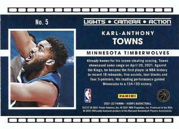 2021-22 Hoops - Lights Camera Action #5 Karl-Anthony Towns Back