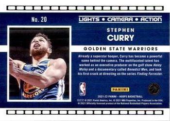 2021-22 Hoops - Lights Camera Action #20 Stephen Curry Back