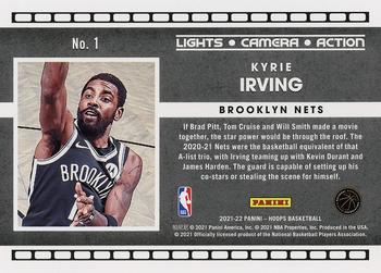 2021-22 Hoops - Lights Camera Action Holo #1 Kyrie Irving Back