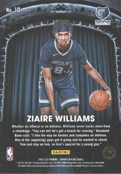 2021-22 Hoops - Now Playing #10 Ziaire Williams Back