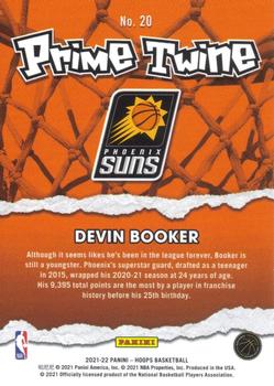 2021-22 Hoops - Prime Twine Holo #20 Devin Booker Back