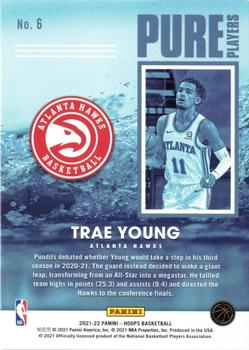 2021-22 Hoops - Pure Players #6 Trae Young Back