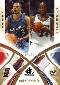 2005-06 SP Game Used - Authentic Fabrics Dual Patches Gold #AF2P-DH Juan Dixon / Jarvis Hayes Front