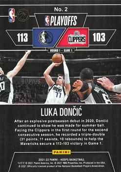 2021-22 Hoops - Road to the Finals First Round #2 Luka Doncic Back