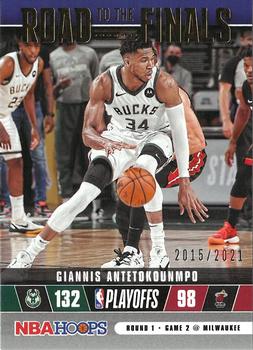2021-22 Hoops - Road to the Finals First Round #9 Giannis Antetokounmpo Front