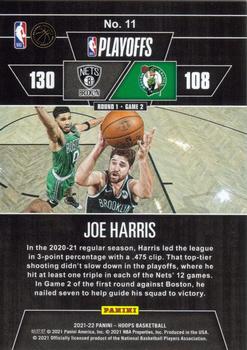 2021-22 Hoops - Road to the Finals First Round #11 Joe Harris Back