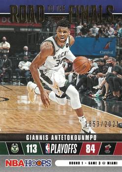 2021-22 Hoops - Road to the Finals First Round #17 Giannis Antetokounmpo Front