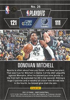 2021-22 Hoops - Road to the Finals First Round #26 Donovan Mitchell Back