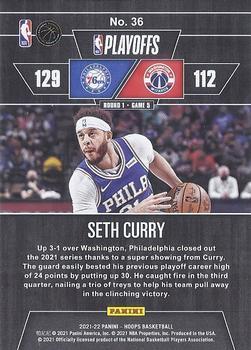 2021-22 Hoops - Road to the Finals First Round #36 Seth Curry Back