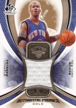 2005-06 SP Game Used - Authentic Fabrics Gold #AF-SM Stephon Marbury Front