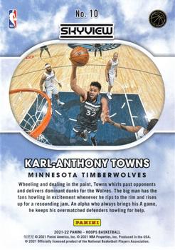 2021-22 Hoops - Skyview #10 Karl-Anthony Towns Back