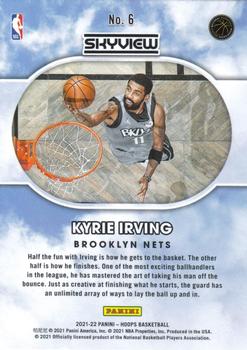 2021-22 Hoops - Skyview Holo #6 Kyrie Irving Back