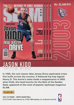 2021-22 Hoops - Slam #SLAM #70 Jason Kidd Back