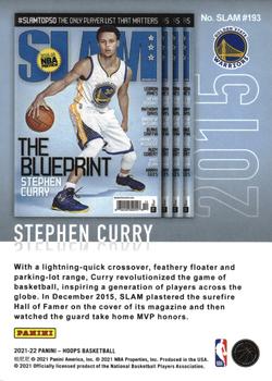 2021-22 Hoops - Slam Holo #SLAM #193 Stephen Curry Back