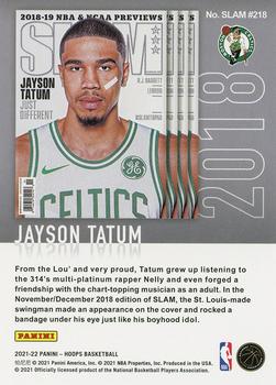 2021-22 Hoops - Slam Holo #SLAM #218 Jayson Tatum Back
