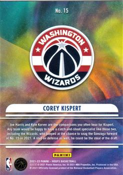 2021-22 Hoops - We Got Next Holo #15 Corey Kispert Back