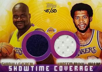 2001-02 Topps - Showtime Coverage #TR-SC Shaquille O'Neal / Kareem Abdul-Jabbar Front