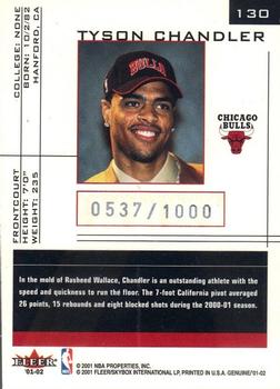 2001-02 Fleer Genuine #130 Tyson Chandler Back