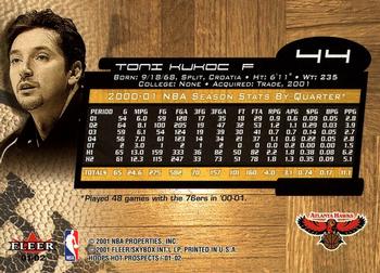 2001-02 Hoops Hot Prospects #44 Toni Kukoc Back