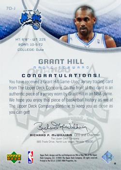2005-06 SP Game Used - Jerseys #70-J Grant Hill Back