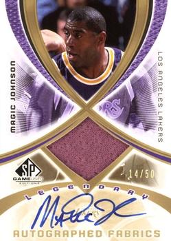 2005-06 SP Game Used - Legendary Fabrics Autographs #ALF-MA Magic Johnson Front